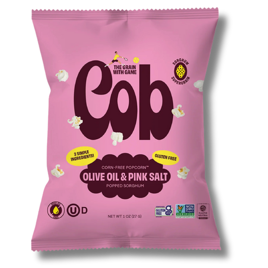 Cob Foods Olive Oil Pink Salt Popped Sorghum (1oz Bag)