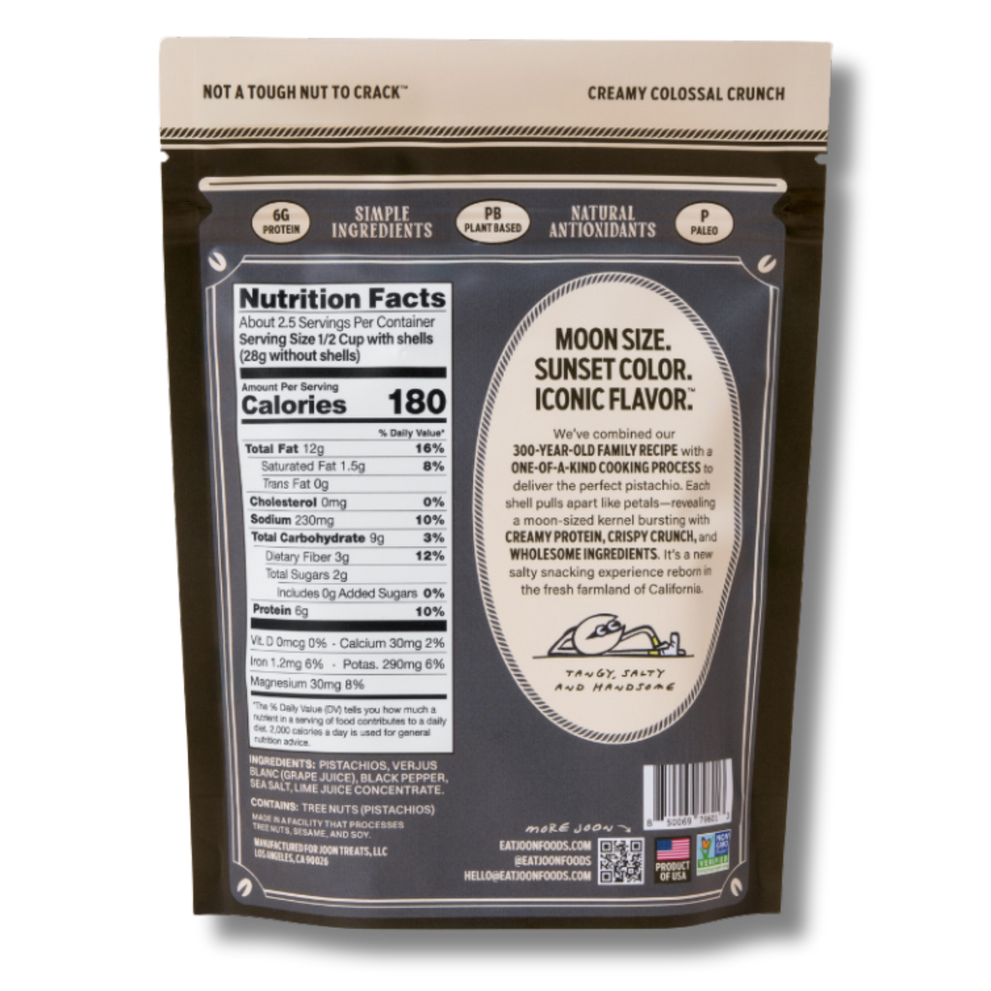 Joon Salt & Pepper Pistachios (4.5oz Bag)