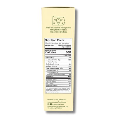 Boss Cow Gluten-Free A2/A2 Mac & Cheese (5.8oz Box)