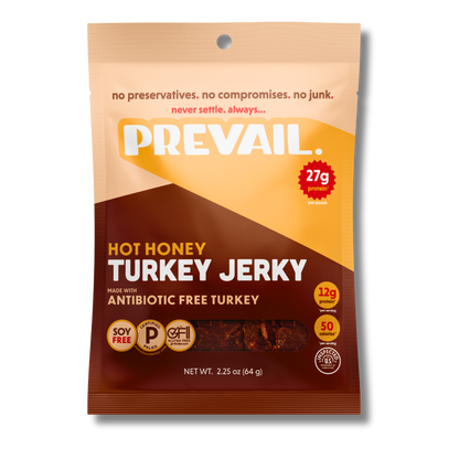 Prevail Hot Honey Turkey Jerky (2.25oz Bag)