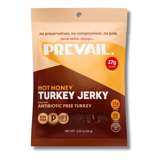 Prevail Hot Honey Turkey Jerky (2.25oz Bag)