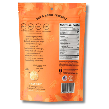 Pumpkin Spice Organic Maple Caramel Popcorn (3.6oz Bag)