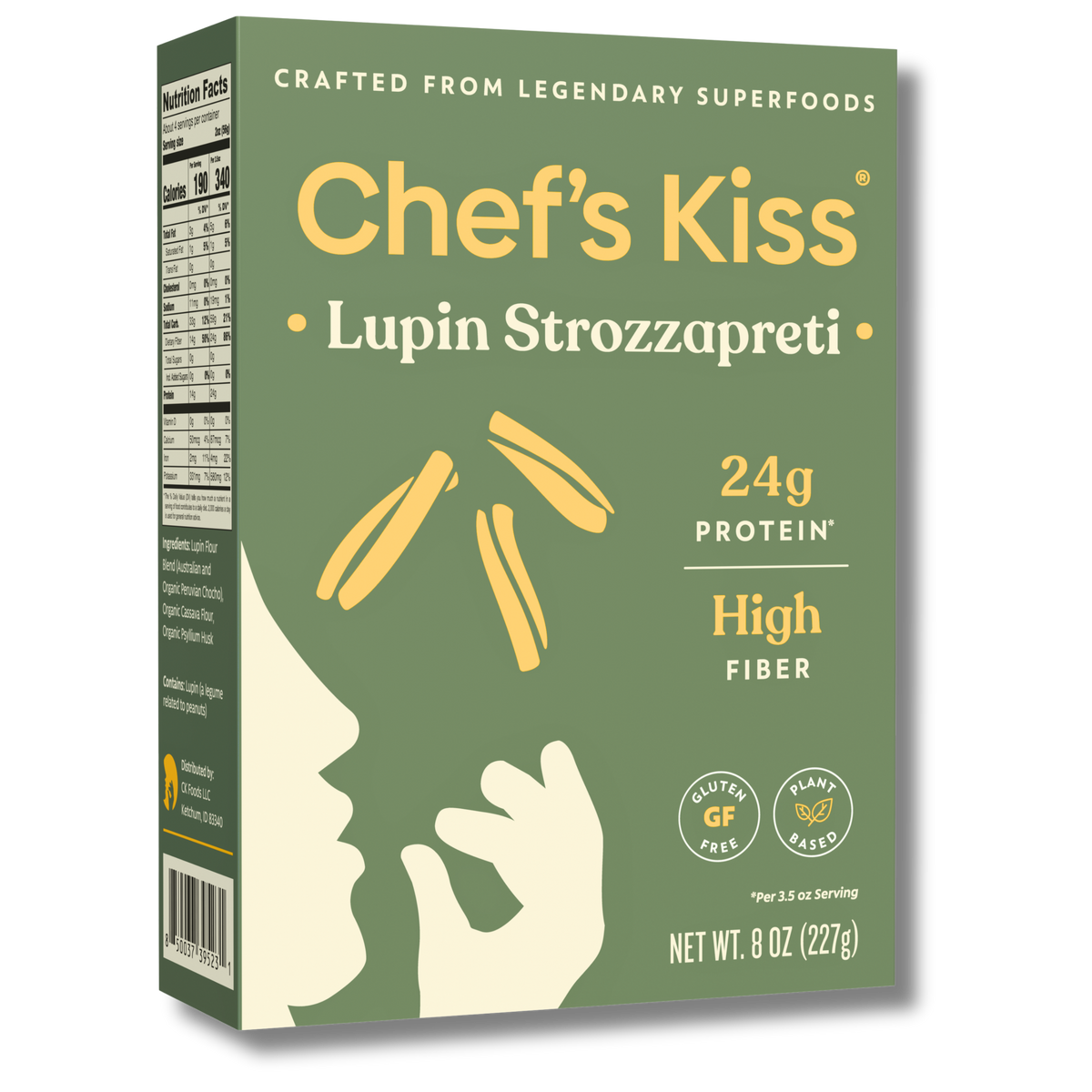Lupin Strozzapreti Protein, High-Fiber GF Pasta (8oz)