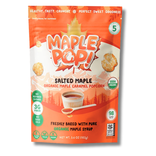 Salted Maple Organic Maple Caramel Popcorn (3.6oz Bag)