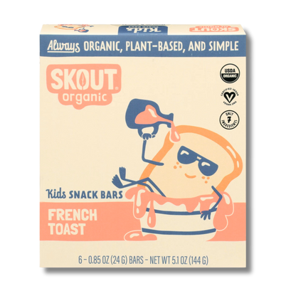Skout Organic French Toast Kids Bar (Box of 6, 24g Each)