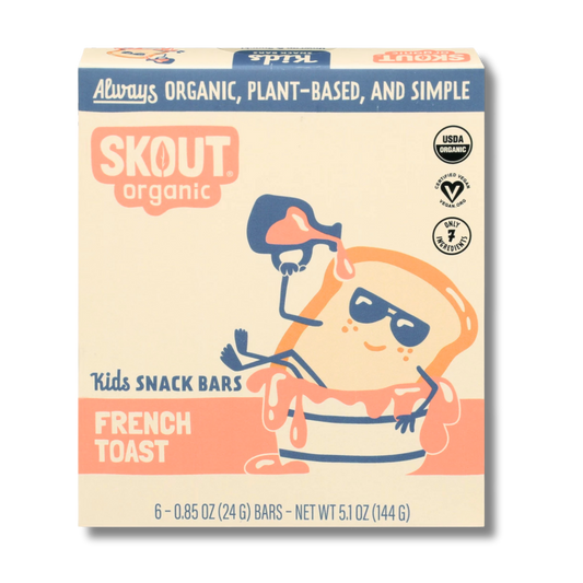 Skout Organic French Toast Kids Bar (Box of 6, 24g Each)