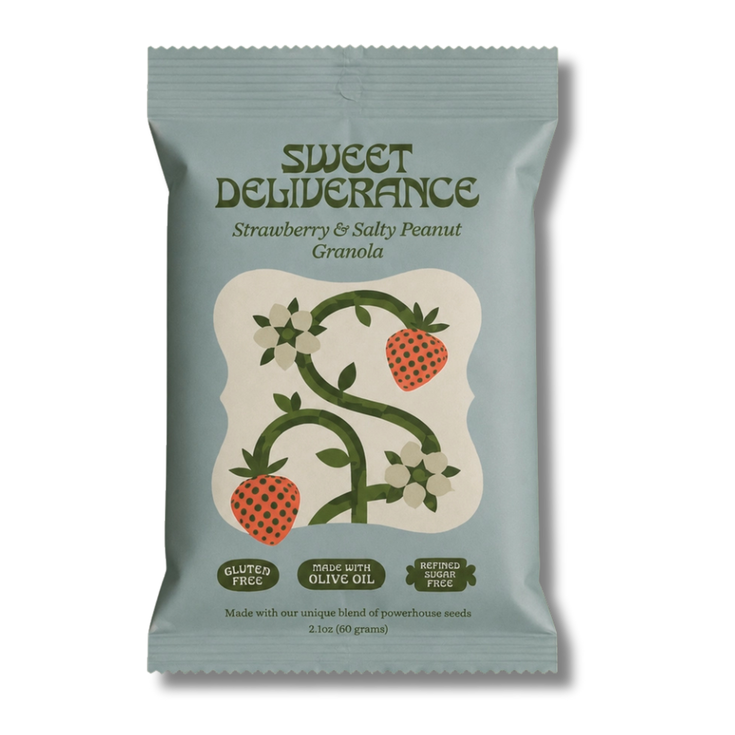 Sweet Deliverance Strawberry & Salty Peanut Granola (2oz Snack Pack)