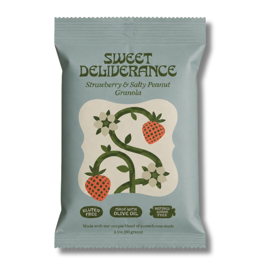 Sweet Deliverance Strawberry & Salty Peanut Granola (2oz Snack Pack)