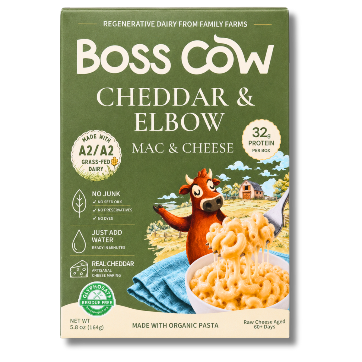 Boss Cow A2/A2 Mac & Cheese (5.8oz Box)