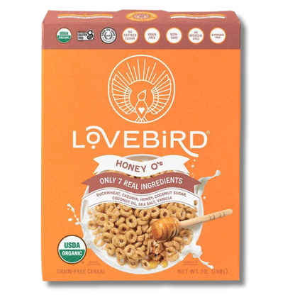 Lovebird Honey O's Cereal (7oz Box)