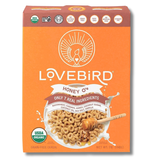 Lovebird Honey O's Cereal (7oz Box)
