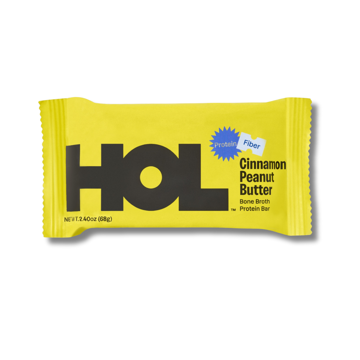 HOL Health Club Cinnamon Peanut Butter Bone Broth Protein Bar (2.4oz Bar)