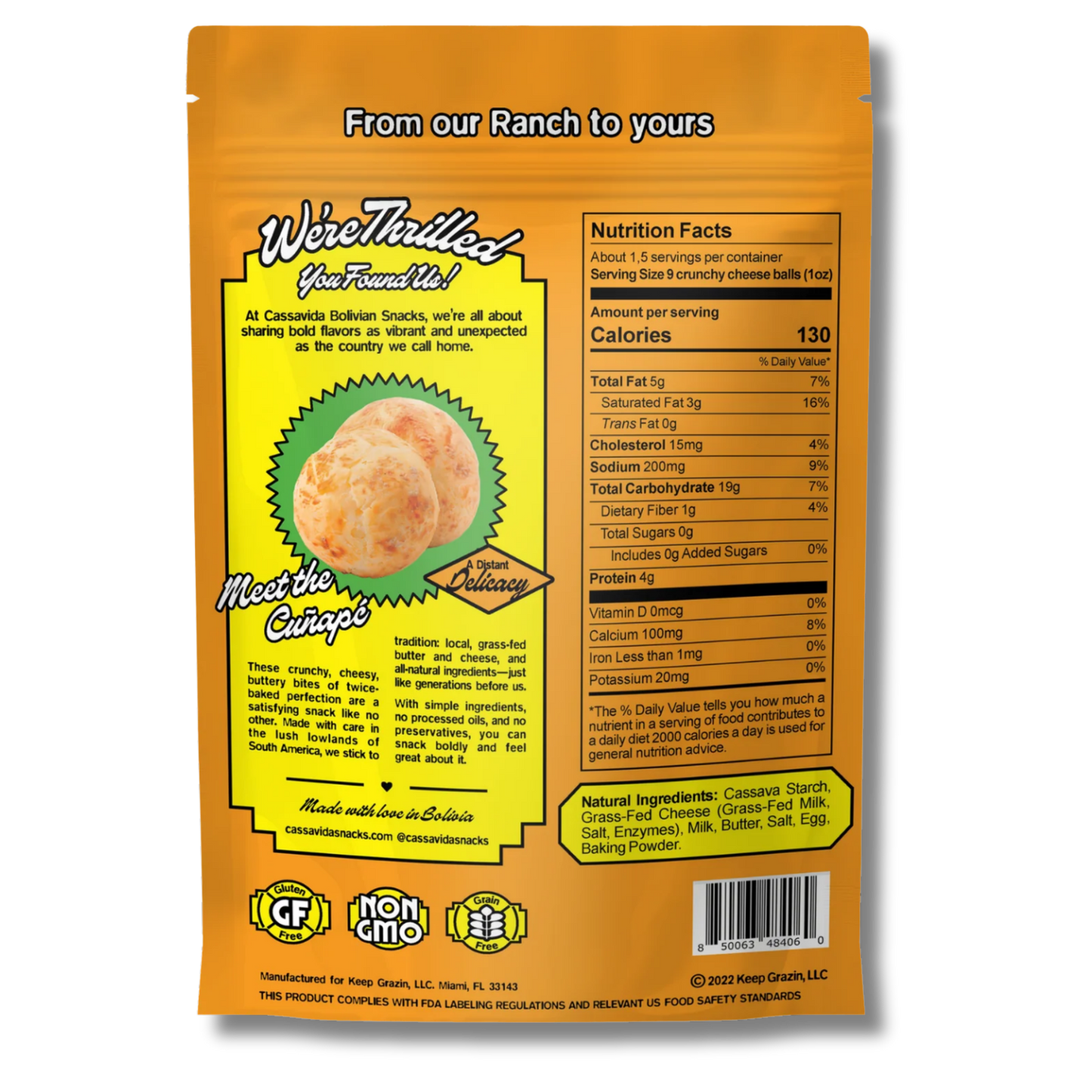 Cassavida Crunchy Cheese Bites (1.5oz Bag)