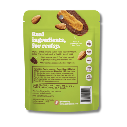 Realsy Almond Butter Dates (2.1oz Bag)
