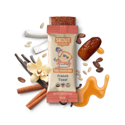 Skout Organic French Toast Kids Bar (Box of 6, 24g Each)
