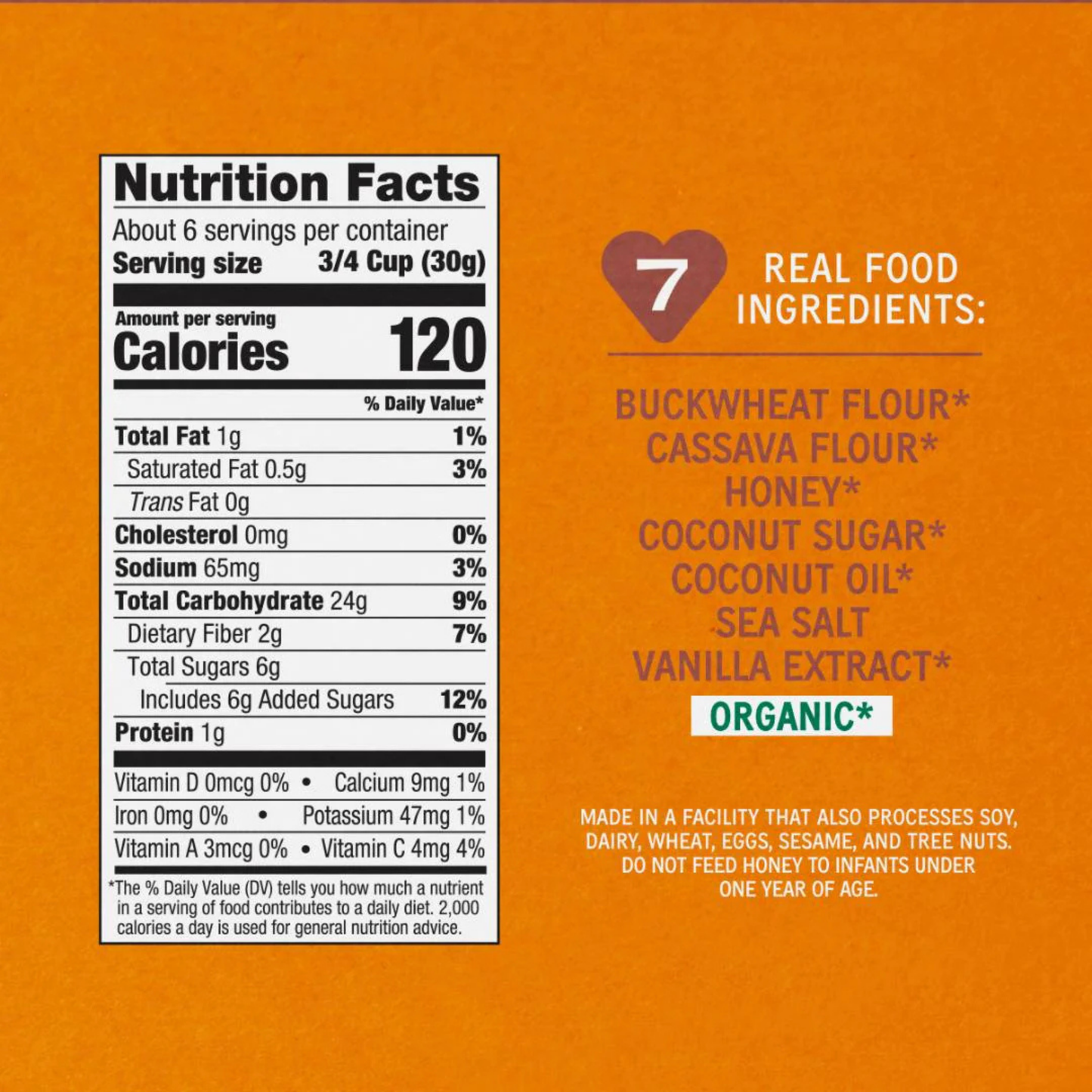 Lovebird Honey O's Cereal (7oz Box)