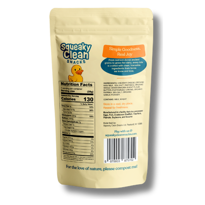 Squeaky Clean Snacks Cheddar Crackers (1oz Bag)