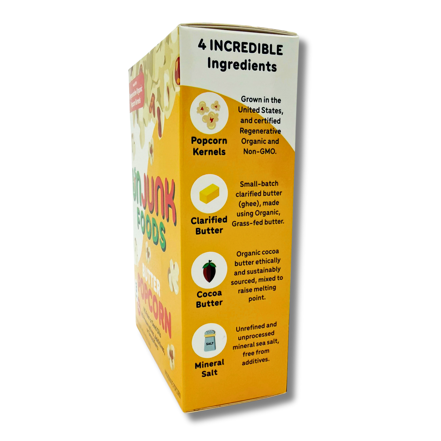 Unjunk Foods Butter Popcorn (3 x 3.5oz Bags)
