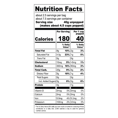 Unjunk Foods Butter Popcorn (3 x 3.5oz Bags)