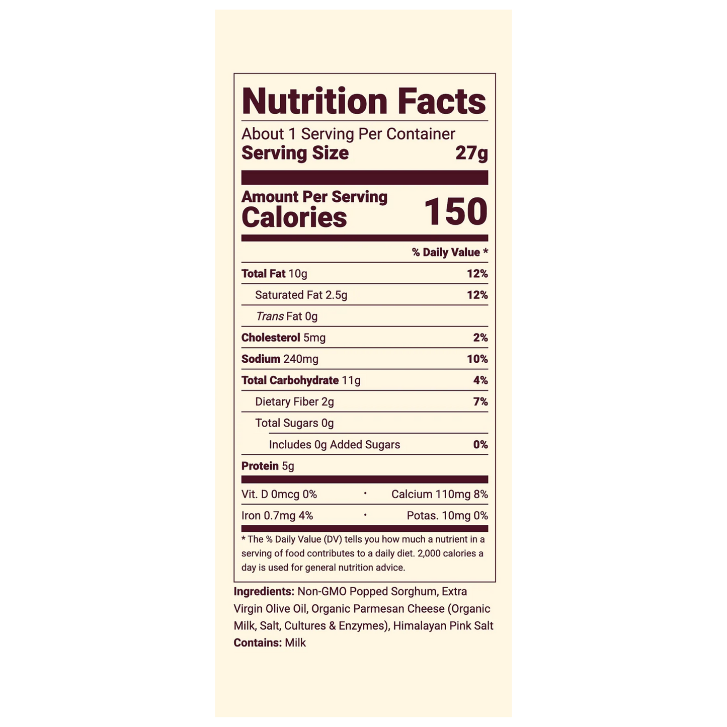 Cob Foods Seriously Cheesy Popped Sorghum (1oz Bag)