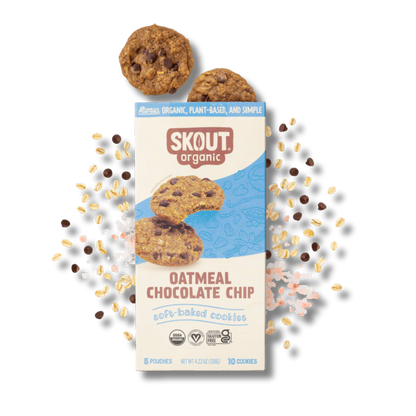 Skout Organic Chocolate Chip Soft Baked Cookies (Box of 10 Cookies, 12g Each)