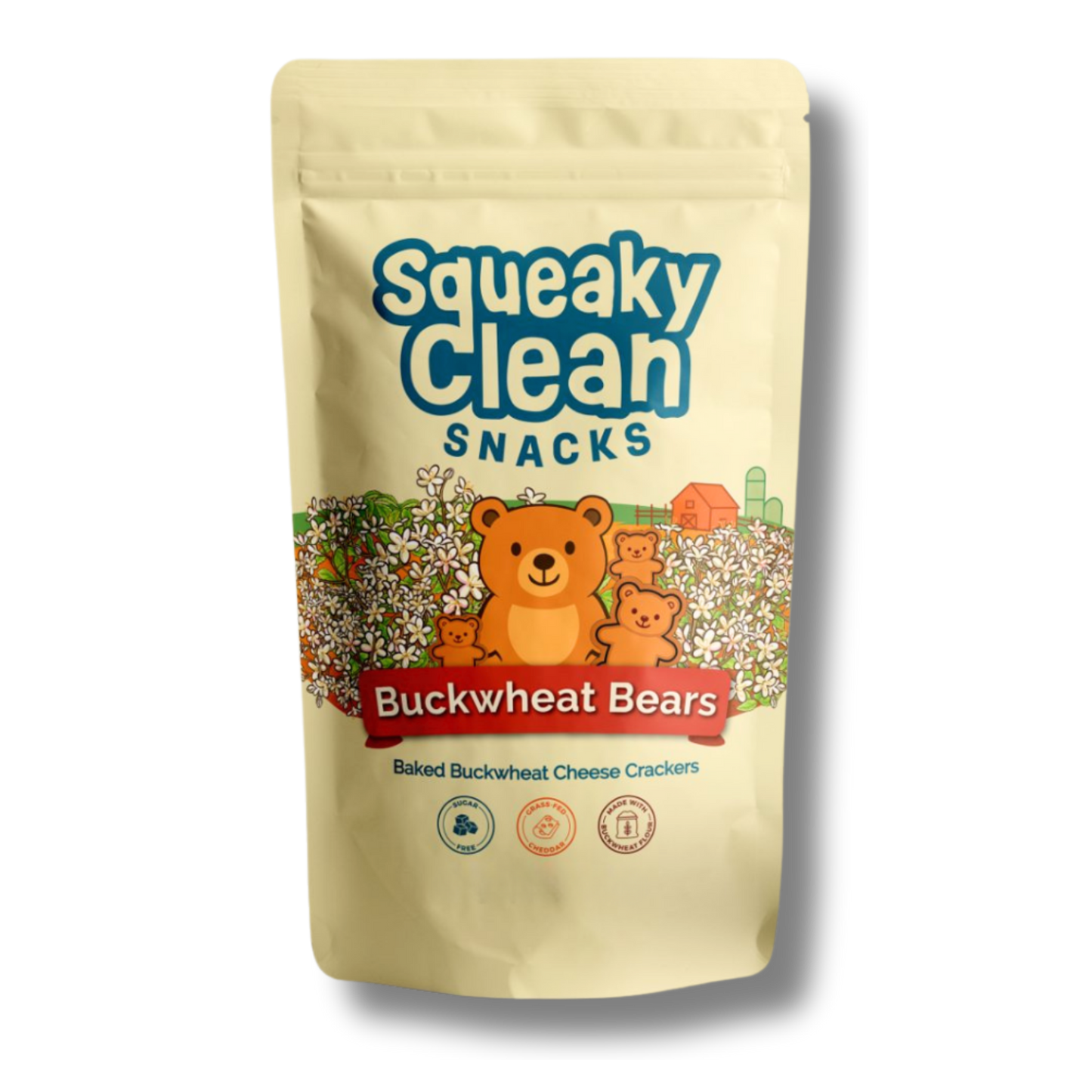Squeaky Clean Snacks Gluten-Free Cheddar Crackers (1oz Bag)