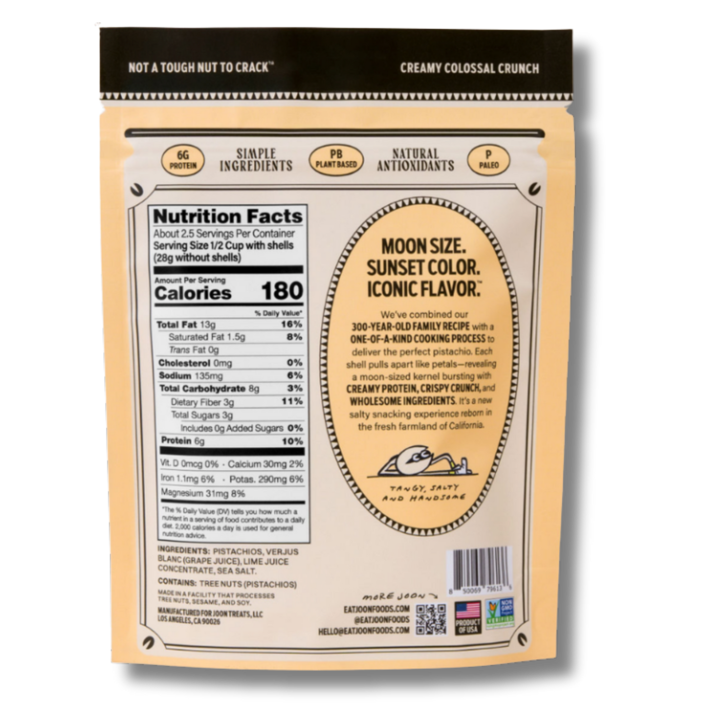 Joon Original Salted Pistachios (4.5oz Bag)