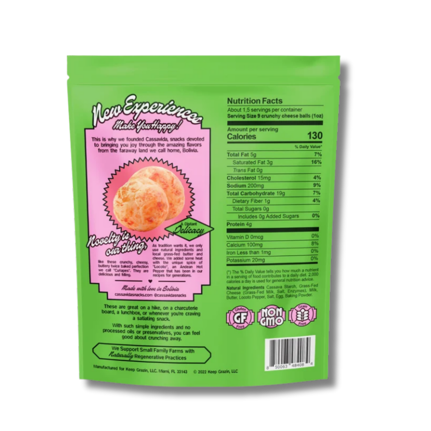 Cassavida Spicy Andean Aji Crunchy Cheese Bites (1.5oz Bag)