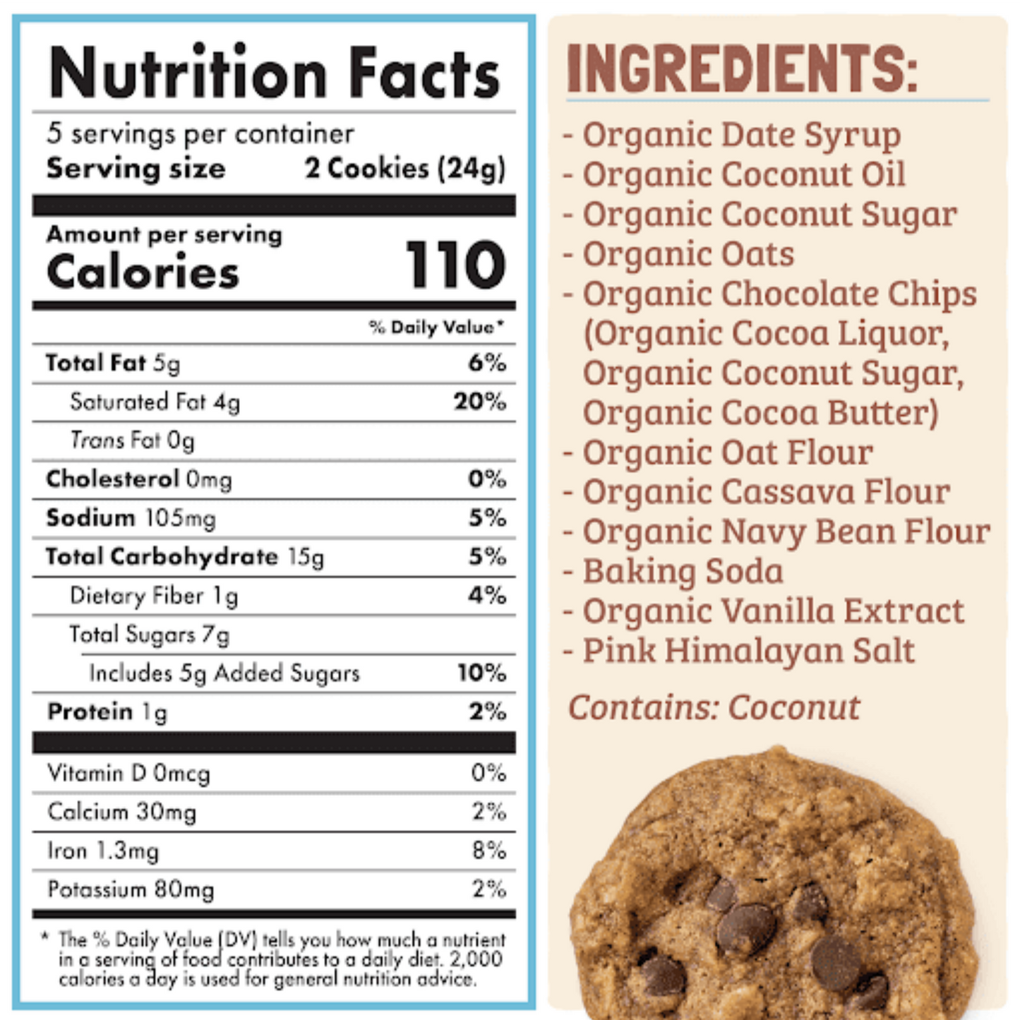 Skout Organic Chocolate Chip Soft Baked Cookies (Box of 10 Cookies, 12g Each)