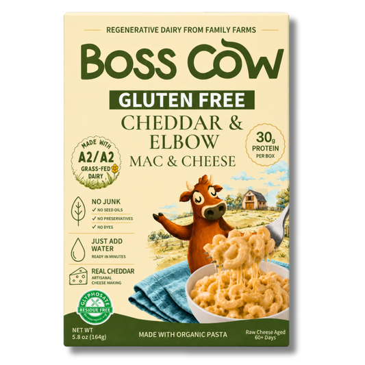 Boss Cow Gluten-Free A2/A2 Mac & Cheese (5.8oz Box)