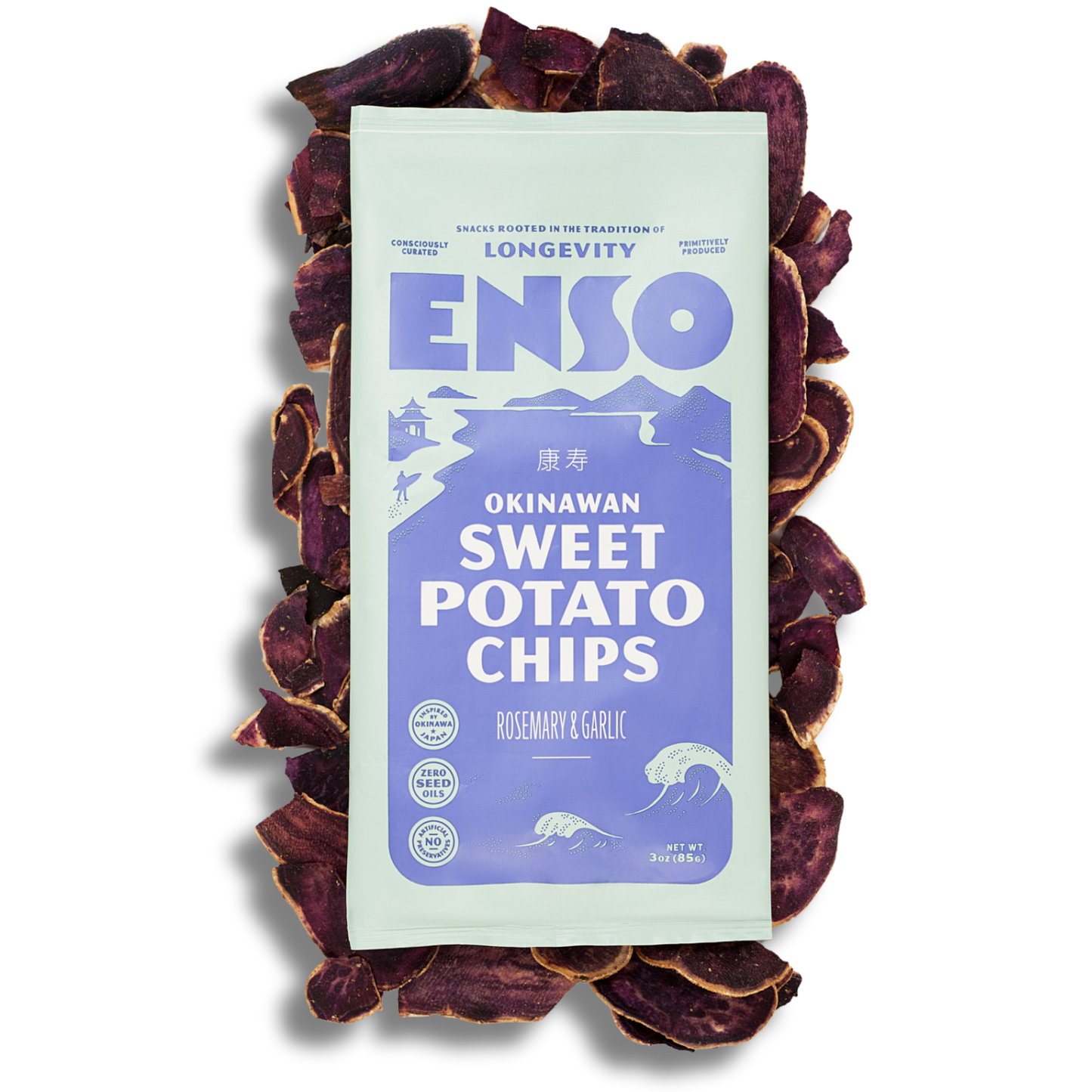 Enso Rosemary & Garlic Okinawan Sweet Potato Chips (3oz Bag)