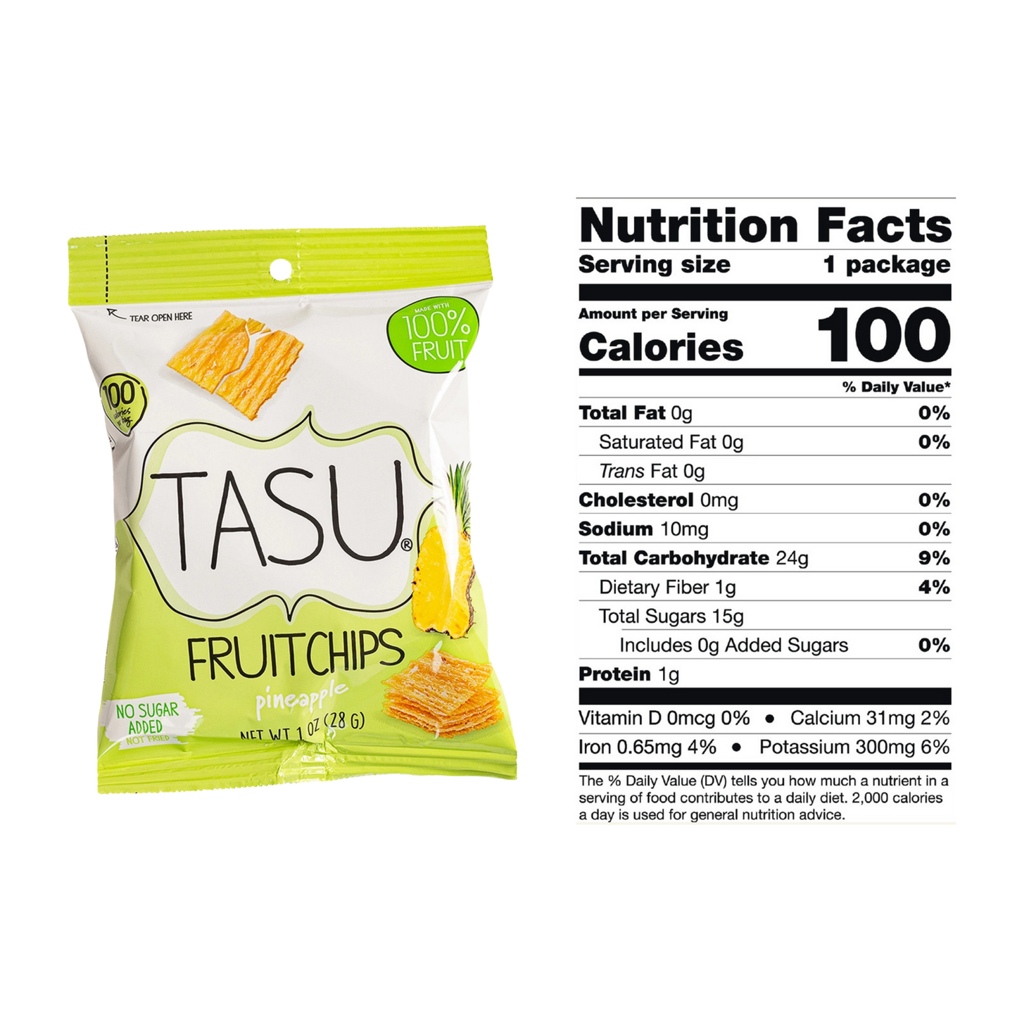 Tasu Pineapple Fruit Chips (1oz Bag)