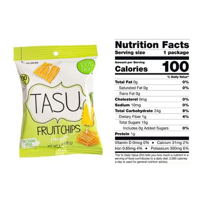 Tasu Pineapple Fruit Chips (1oz Bag)