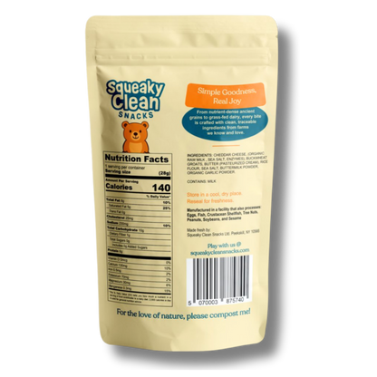 Squeaky Clean Snacks Gluten-Free Cheddar Crackers (1oz Bag)