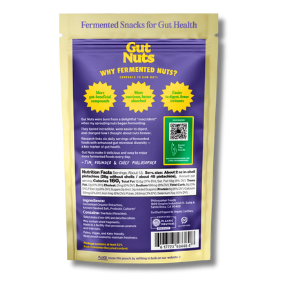 Gut Nuts Fermented Pistachios (3oz Bag)