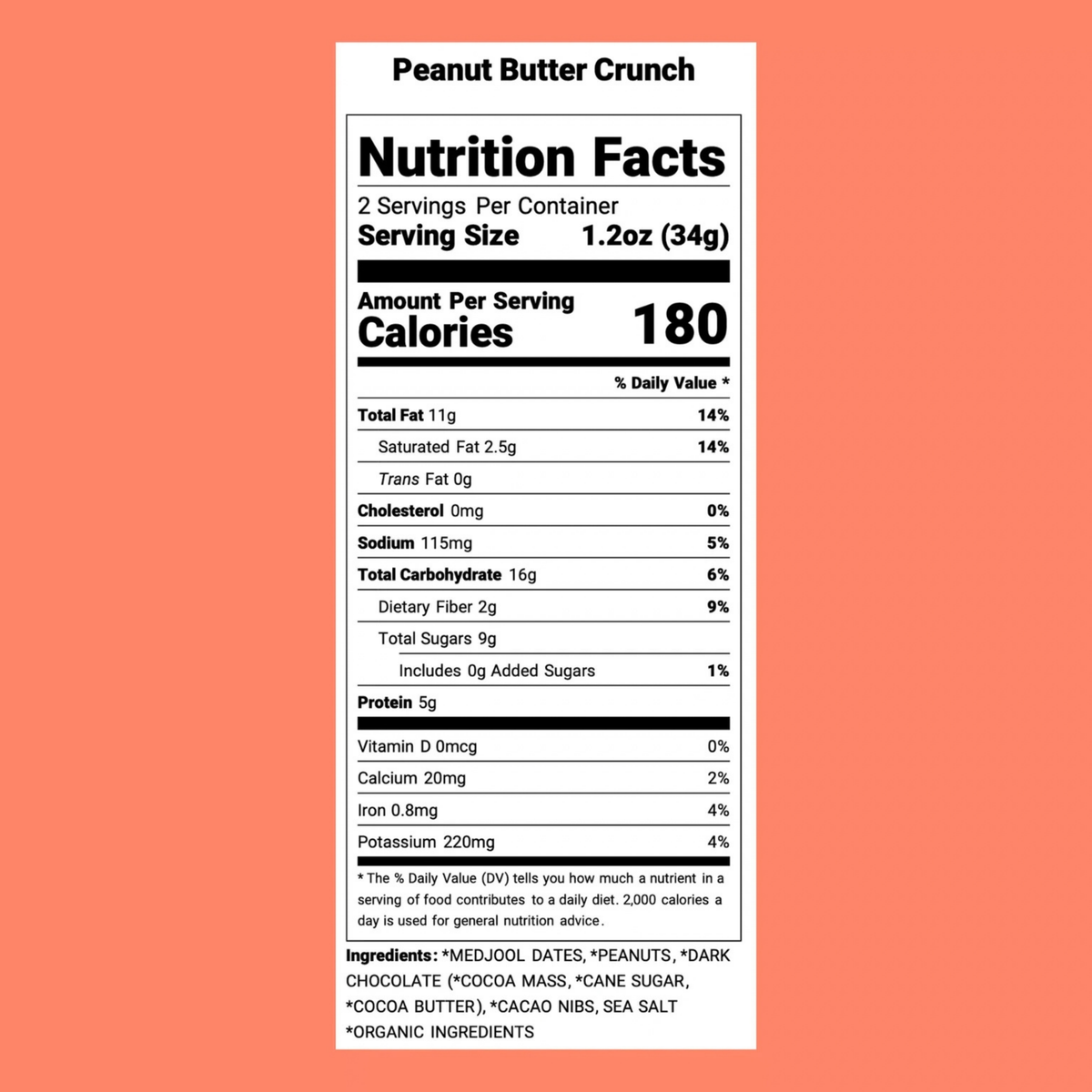 Date Better Peanut Butter Crunch Chocolate Dates (2.4oz)