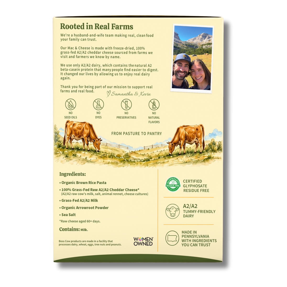 Boss Cow Gluten-Free A2/A2 Mac & Cheese (5.8oz Box)