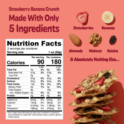 Monkey Brittle Strawberry Banana Nut Crisp (2oz Bag)
